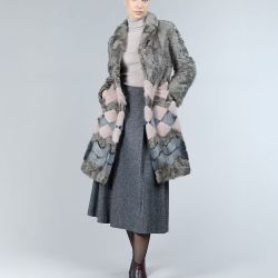 Lambskin and mink coat