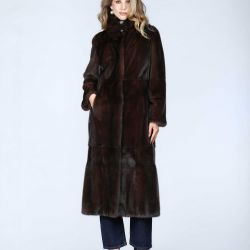 Cappotto lungo in visone