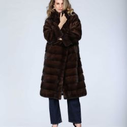 Cappotto lungo in visone