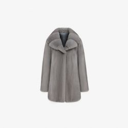 Cappotto corto in visone zaffiro 80cm