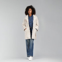 Cappotto corto in persiano ghiaccio 80 cm