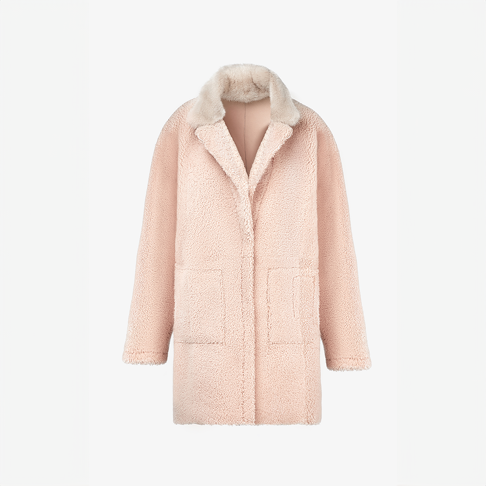 Peach teddy coat shop