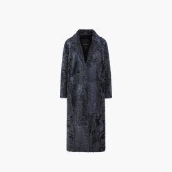 Manteau long en persan bleu de 125 cm