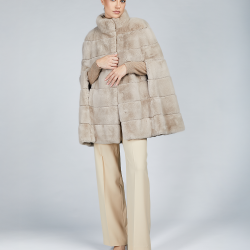 Mantella in rex oversized beige 80cm